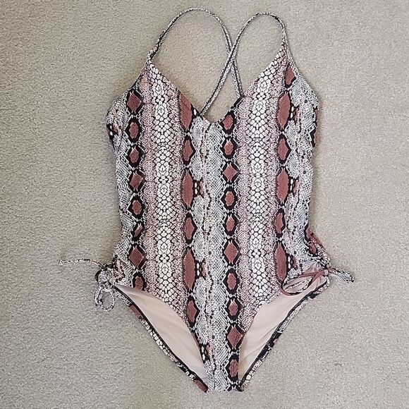 Kona Sol snakeskin print one piece - Picture 1 of 6